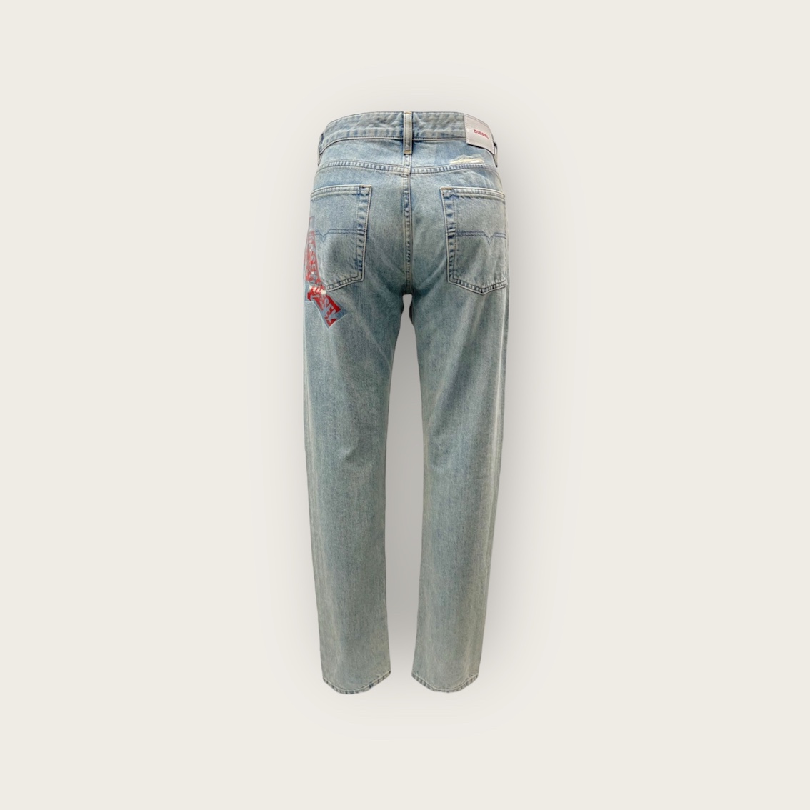 DIESEL jasne jeansy z przetarciami